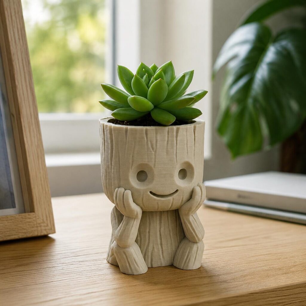 Vaso de Suculenta Decorativo 3D